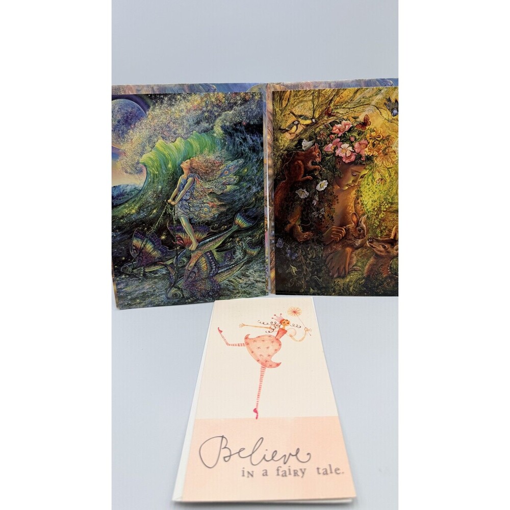 Two Vintage 1981 Josephine Wall Greeting Cards Fantasy Art + BONUS Fairy Card